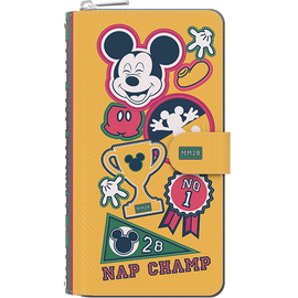 [S2B] Disney Mickey Varsity Zipper Diary Case-Smartphone Card Storage Wallet iPhone Galaxy Case-Made in Korea